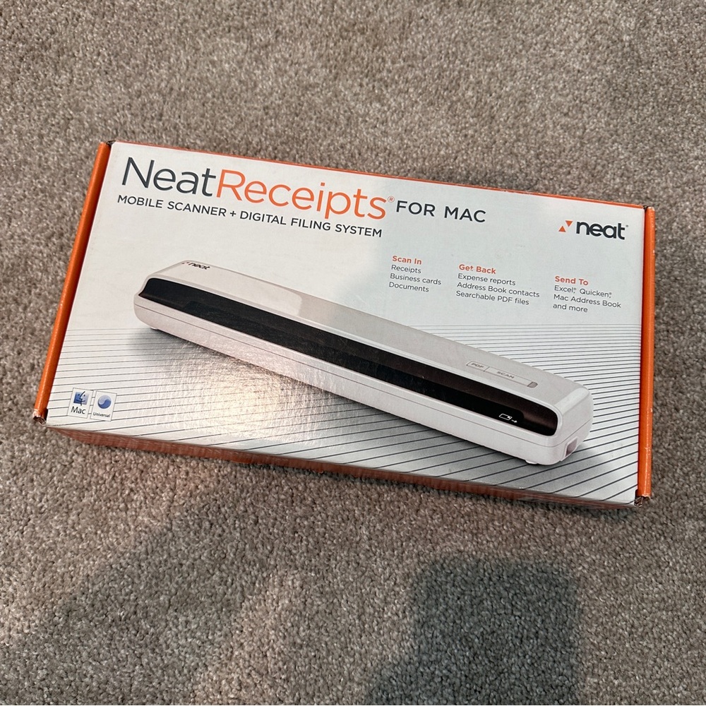 Neat Receipts for MAC Mobile Scanner & Digital Filing System Model NR 030108